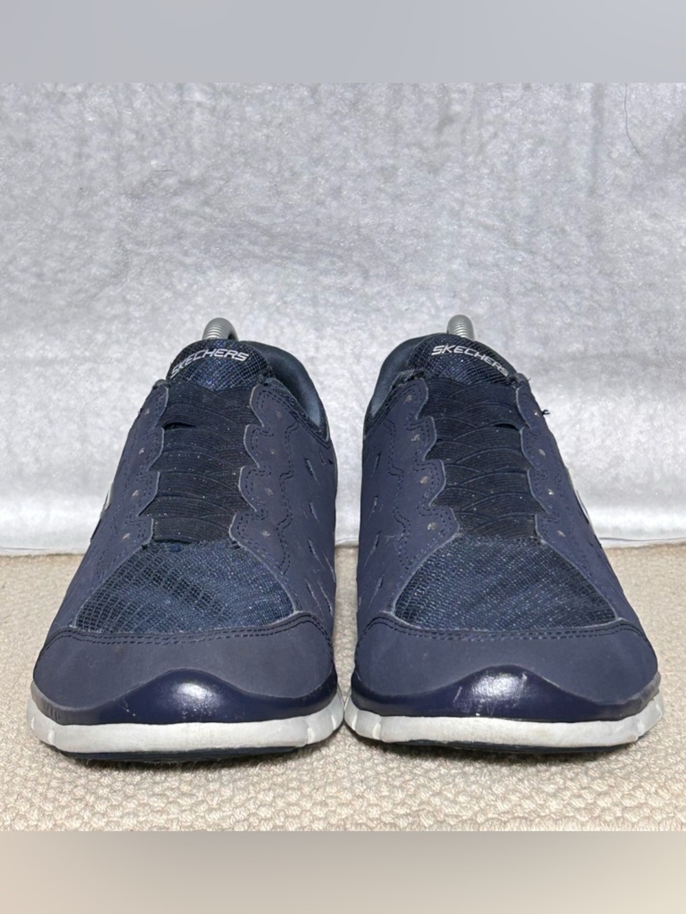 Skechers Womens Blue Gratis Light Heart Lightweight Casual Sneakers Shoes SZ 8 - Picture 3 of 11